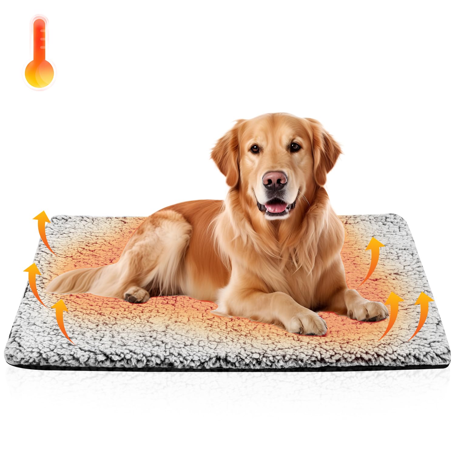 WONONE self-warming pad with soft plush cover delivers cozy warmth for pets indoors.