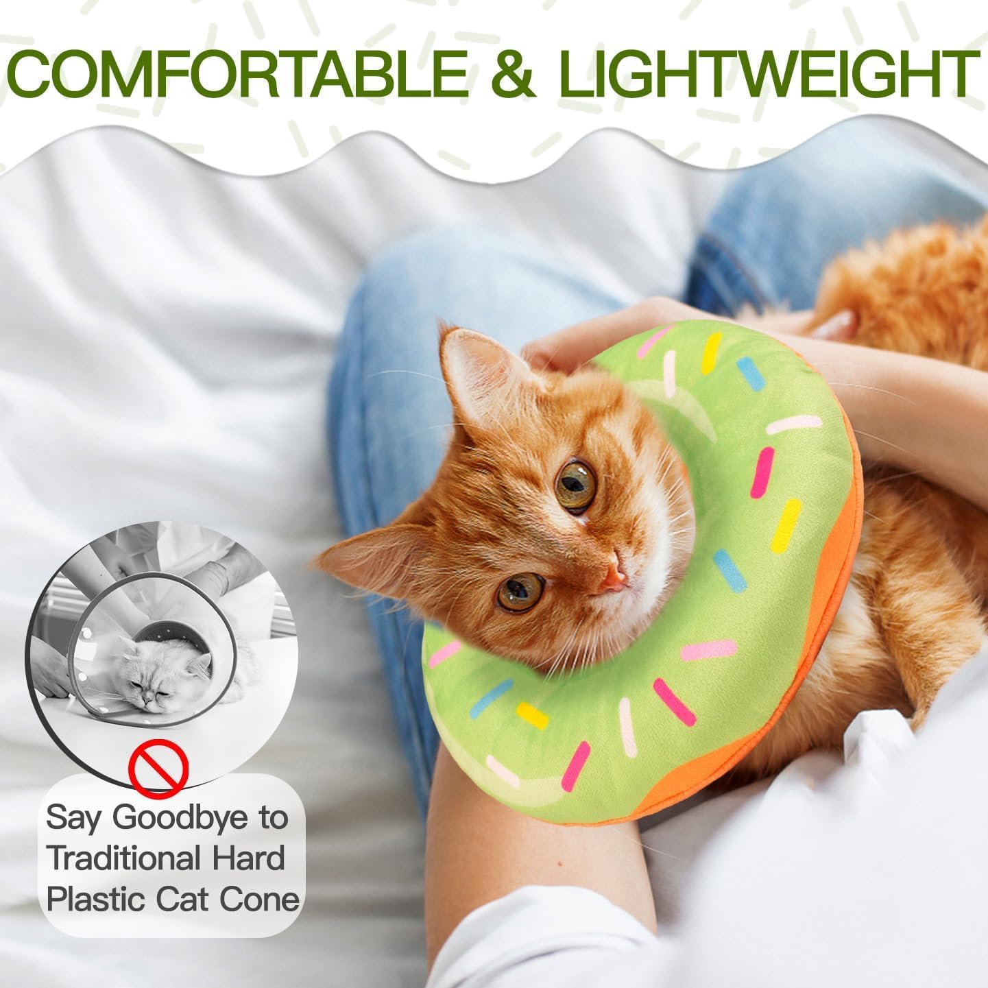 WONONE soft fabric collar during grooming supports nail trims and care.