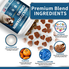 WONTECHMI probiotic dog chew with 1B CFU and pumpkin for digestion