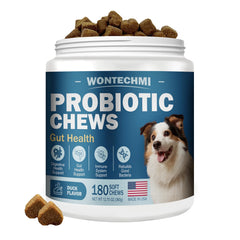 WONTECHMI Probiotics for Dogs: duck chews pack supports digestion and easy daily use.