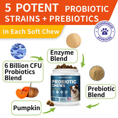 WONTECHMI Probiotics for Dogs soft chews texture suggests palatable, fuss-free administration.