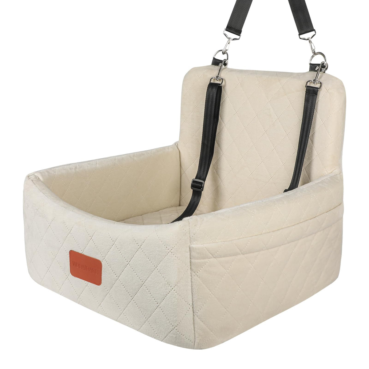 Wooaidagg dog car seat with memory-foam padding for calm rides