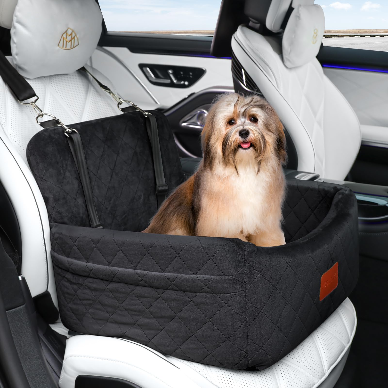 Wooaidagg dog car seat detachable cover shown for easy machine washing