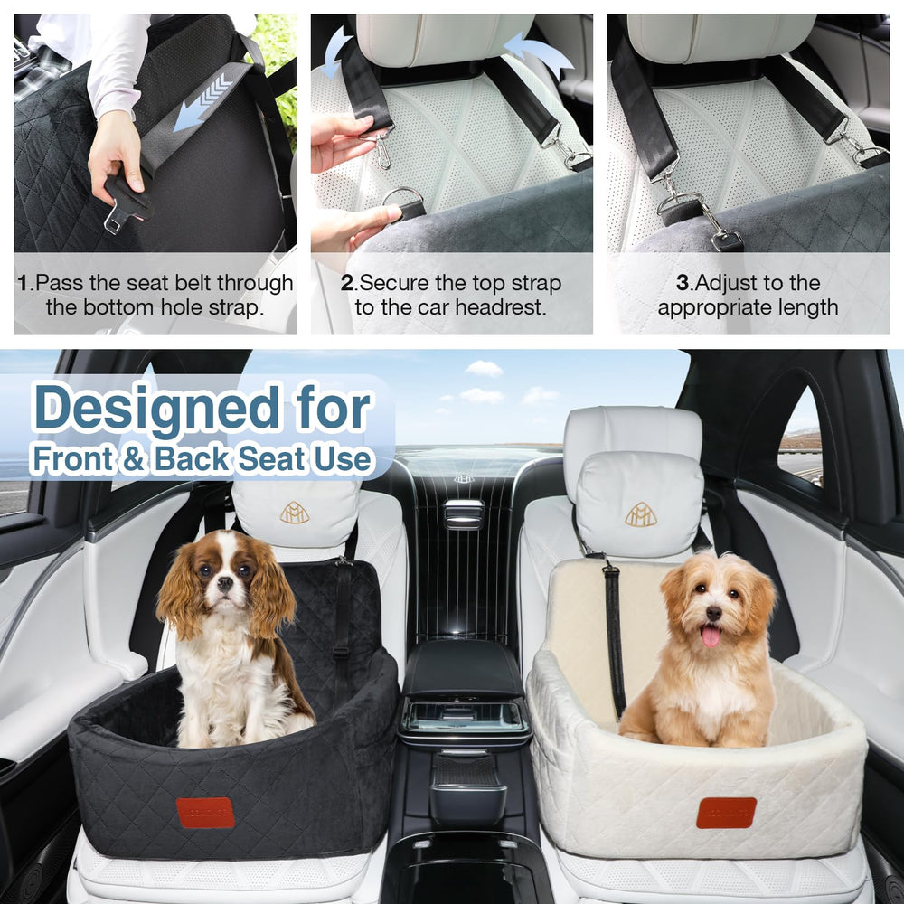 Wooaidagg dog car seat front or rear seat compatibility shown