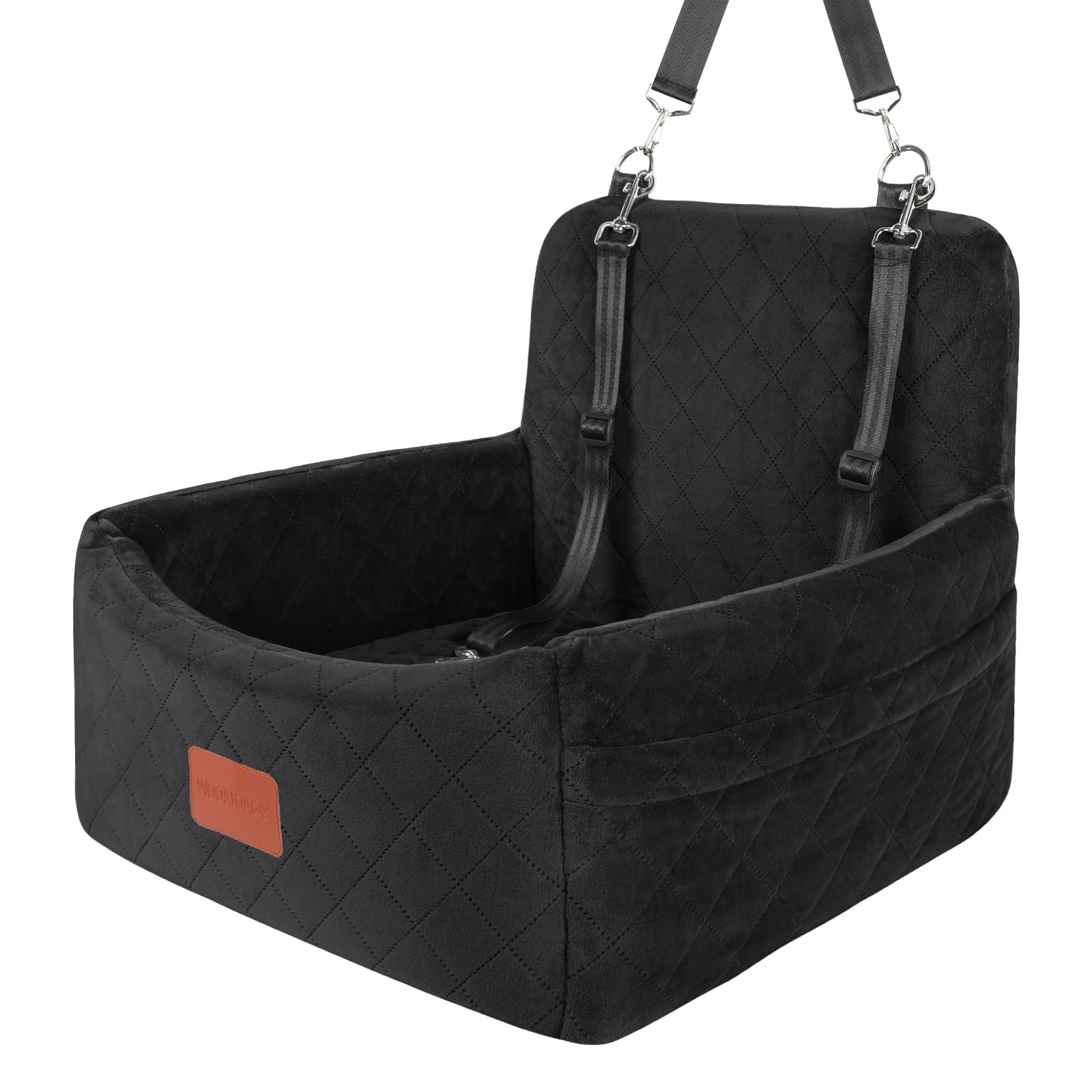 Wooaidagg dog car seat memory foam closeup for small dogs travel comfort