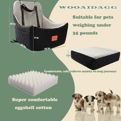 Wooaidagg dog car seat side installation demonstrates easy secure mounting