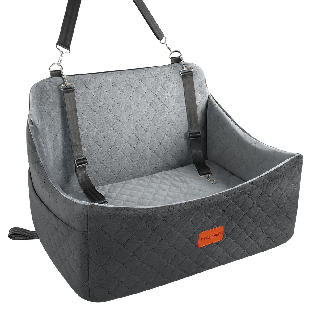 Wooaidagg dog car seat side view offers secure travel for your dog on road trips.