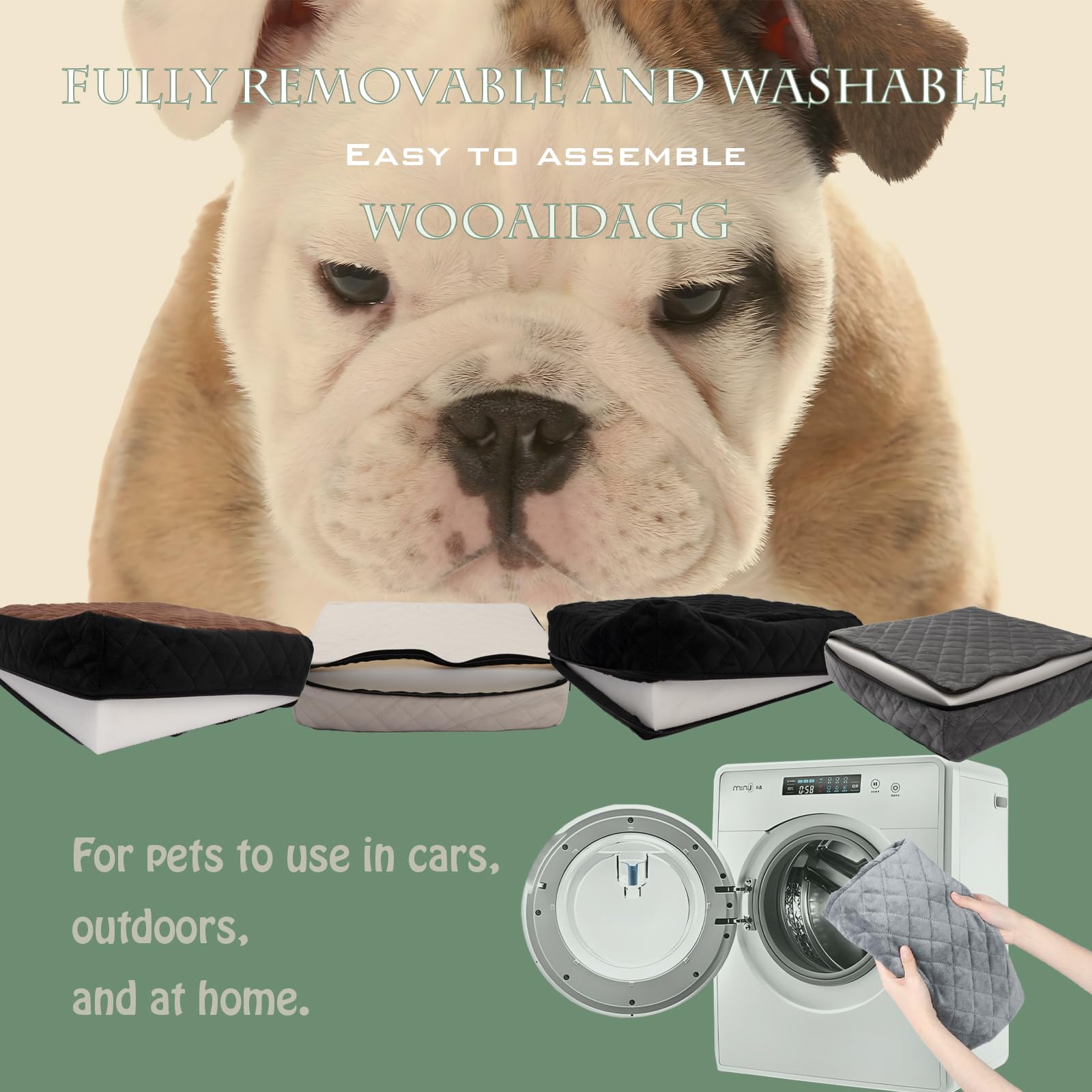 Wooaidagg dog car seat washable cover makes cleaning quick after trips