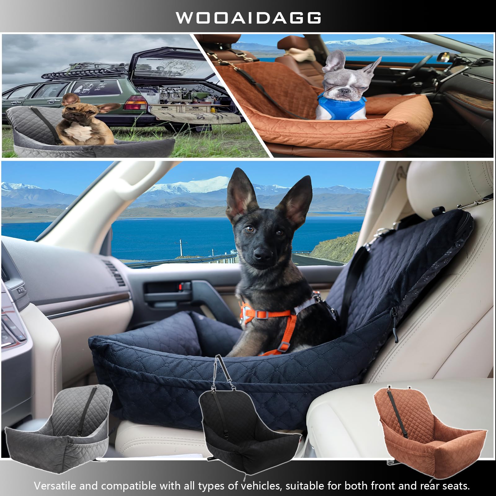 Wooaidagg dog seat washable cover demonstrates easy cleaning and reusability