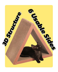 WooBayVan cat-scratcher six-usable-sides highlights versatile scratching surfaces for multi-cat homes