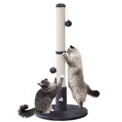 Woochpet 33in scratching post base shows sturdy stability for indoor cats