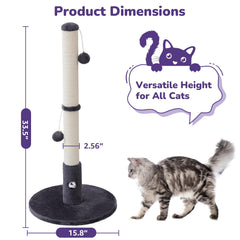 Woochpet cat scratching post with hanging ball for interactive play