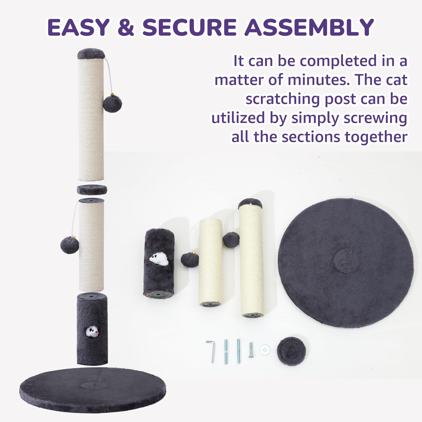 Woochpet easy-install kit with Allen key and simple assembly