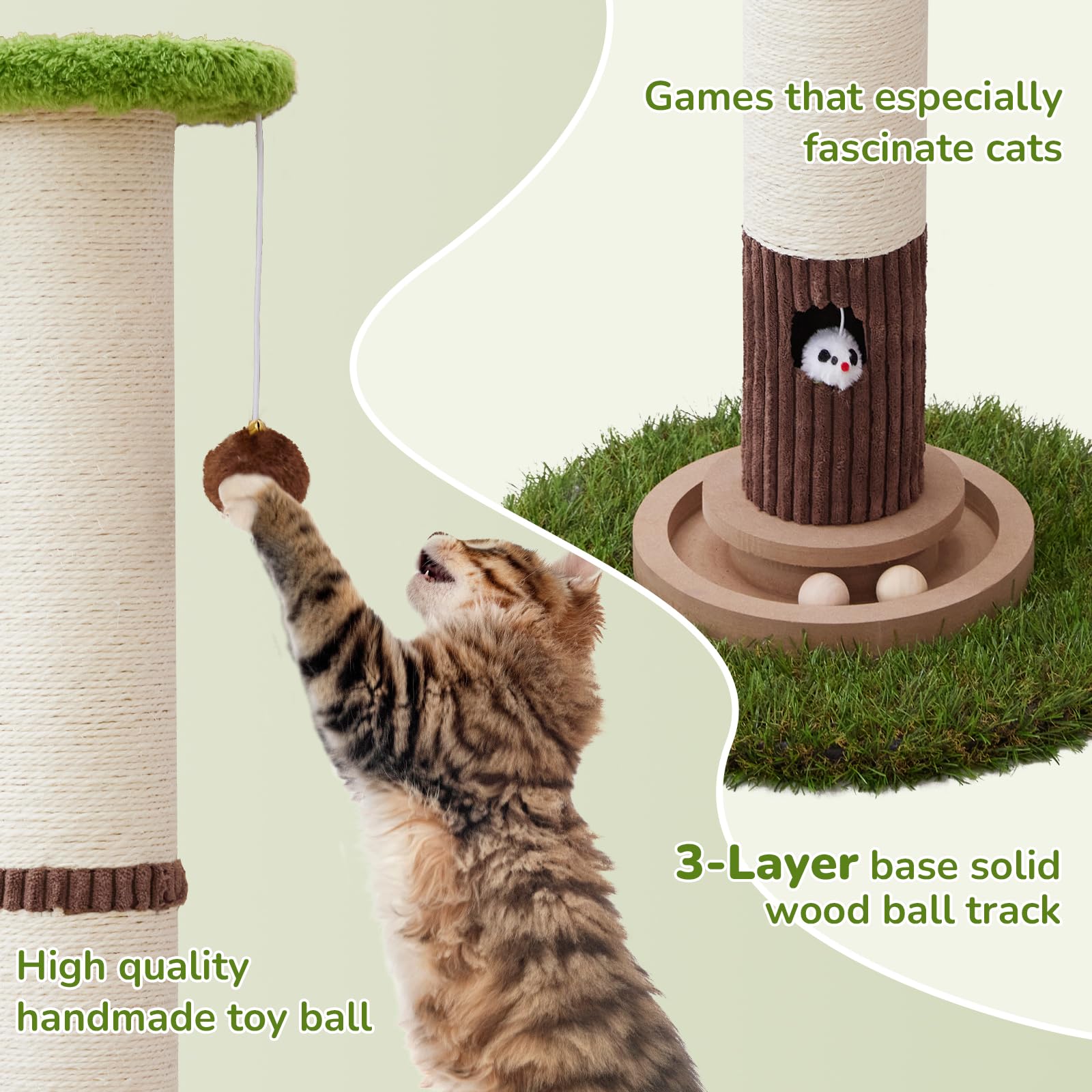 Woochpet ball track toy setup showing interactive play area for cats.