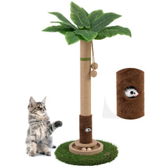 Woochpet cat-scratcher tree tower base provides stable play across sizes.