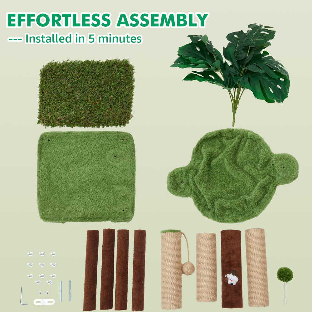 Woochpet green leaves create eco-chic jungle vibe encouraging exploration.
