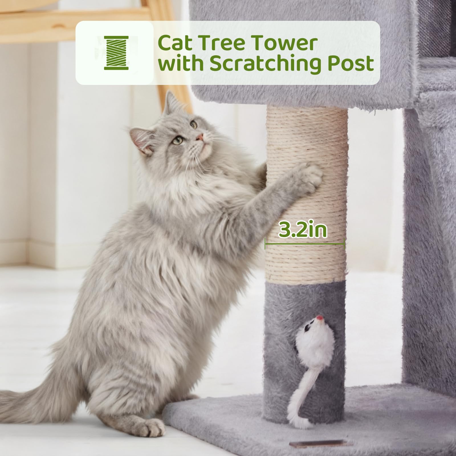 Woochpet panoramic top platform provides a birds-eye view and enrichment.