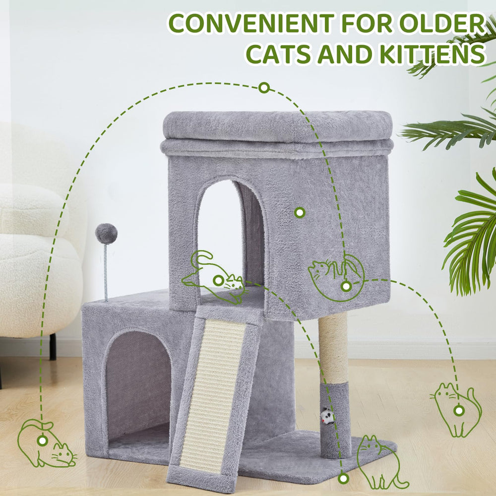 Woochpet sturdy base reduces wobble for stable play.