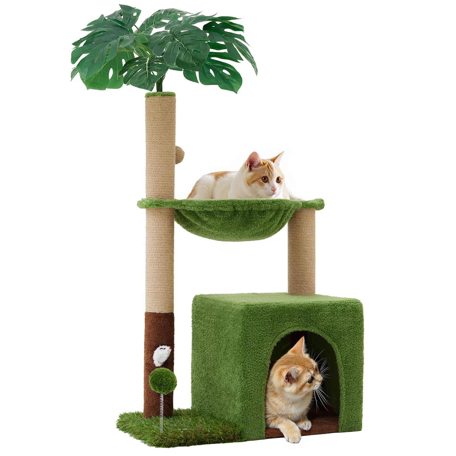 Woochpet cat tree top condo offers a cozy, secure retreat for cats to nap and observe.