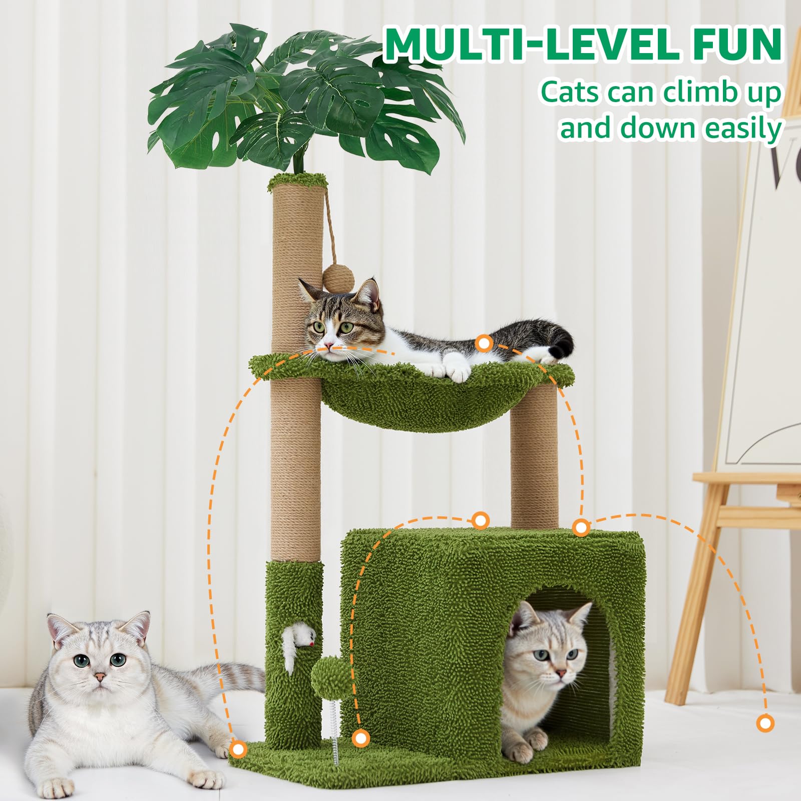 Woochpet rustling sisal ball promotes batting and exploration.