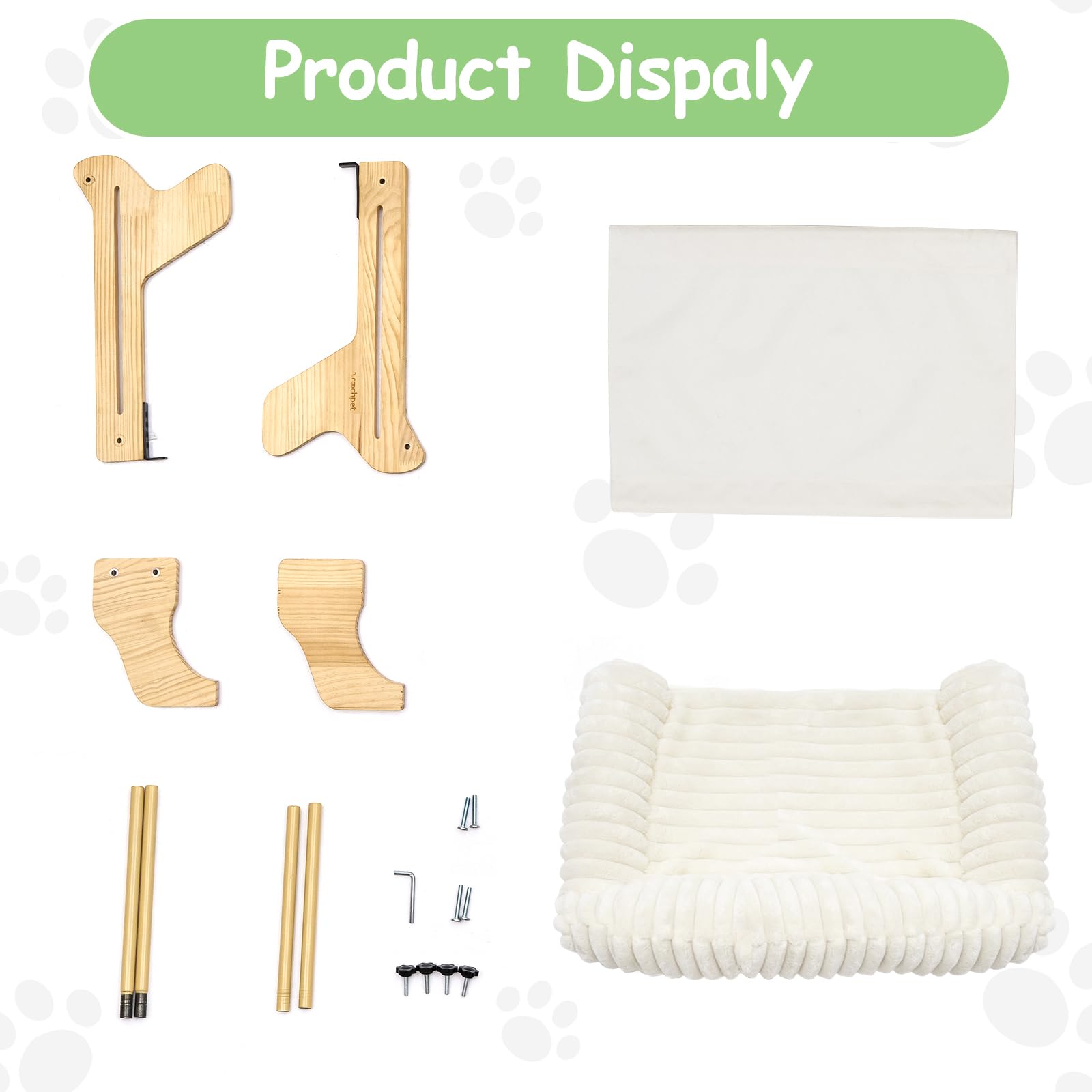 Woochpet window perch durable load-bearing frame supports energetic cats