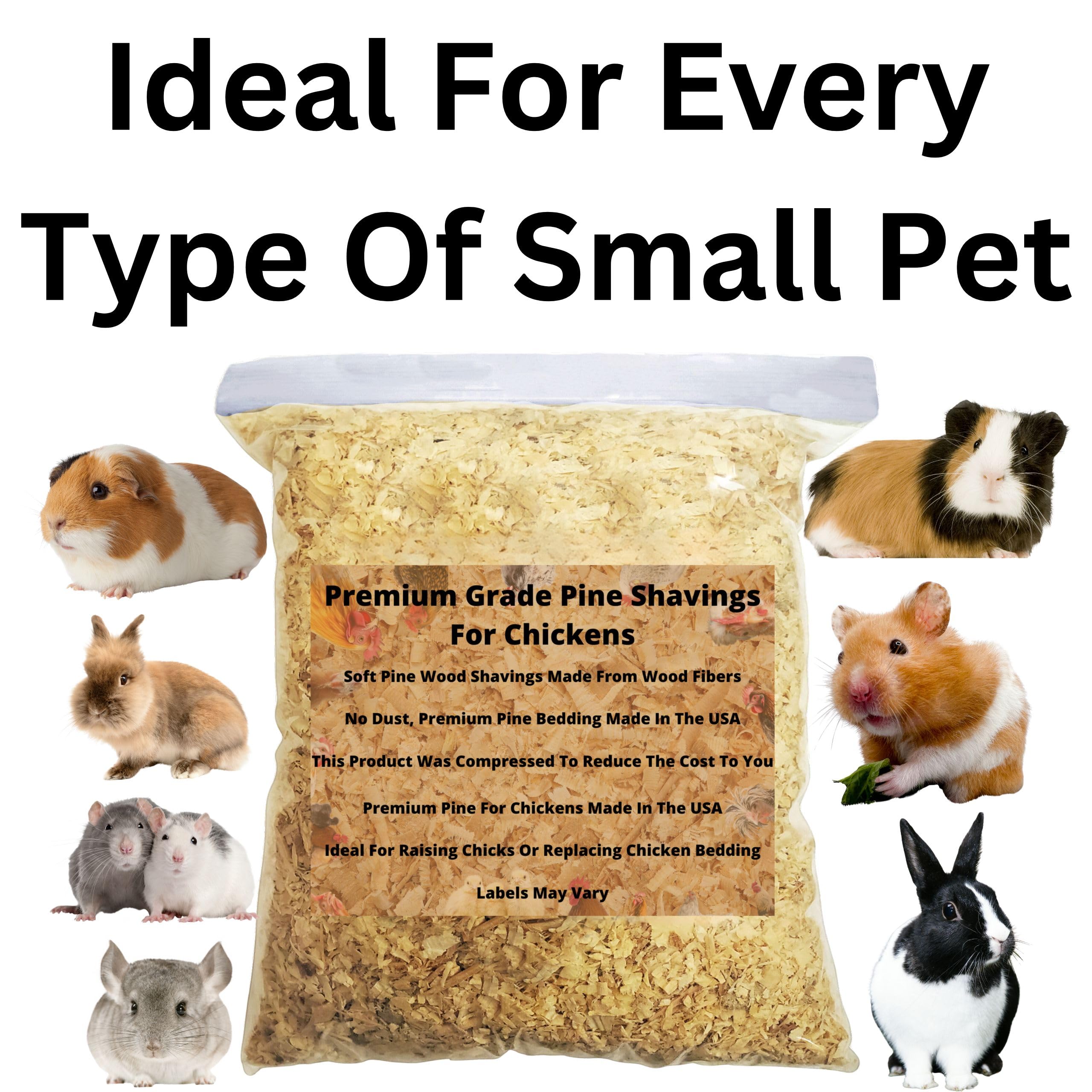 Wood Smith USA Premium Pine Bedding soft shavings closeup showcases comfortable, pet-friendly nest material.