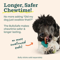 WOOF BullySafe dog chew time view shows longer, focused play sessions.