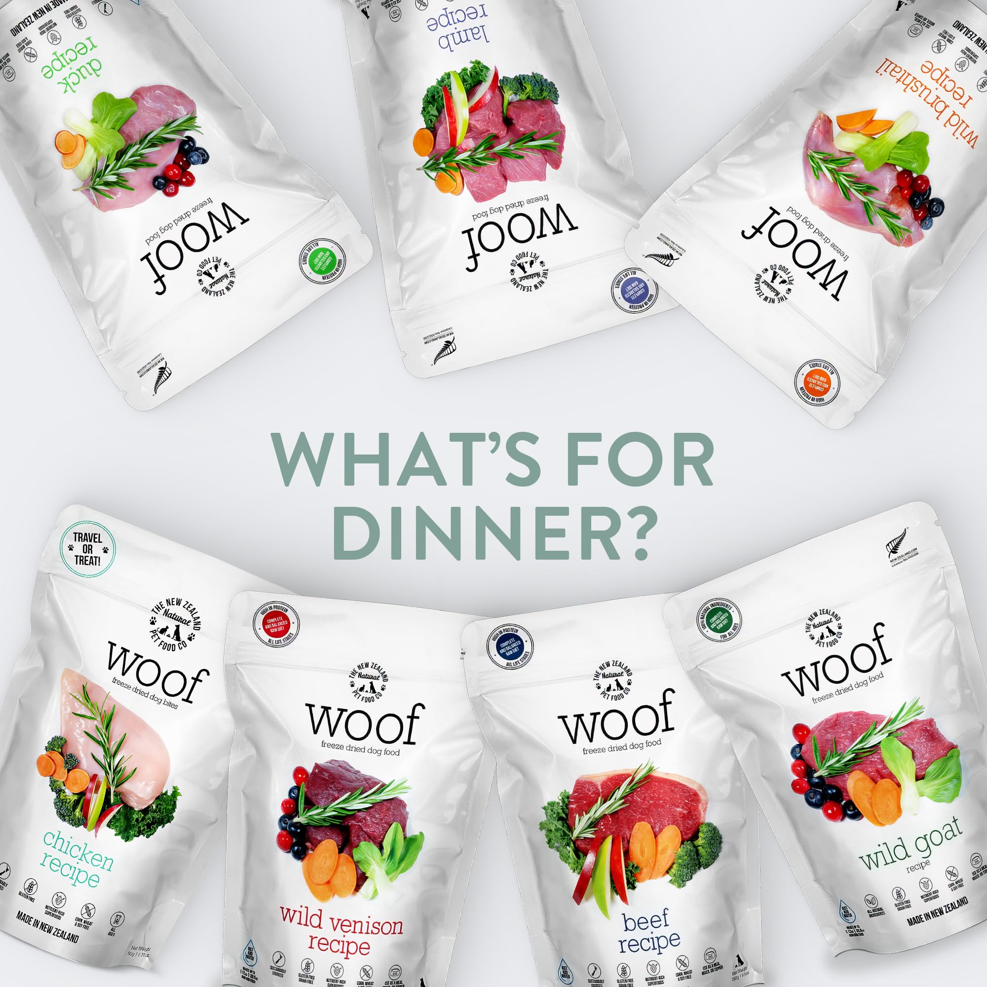 WoOF natural recipe is gluten- and GMO-free, supporting sensitive pets.