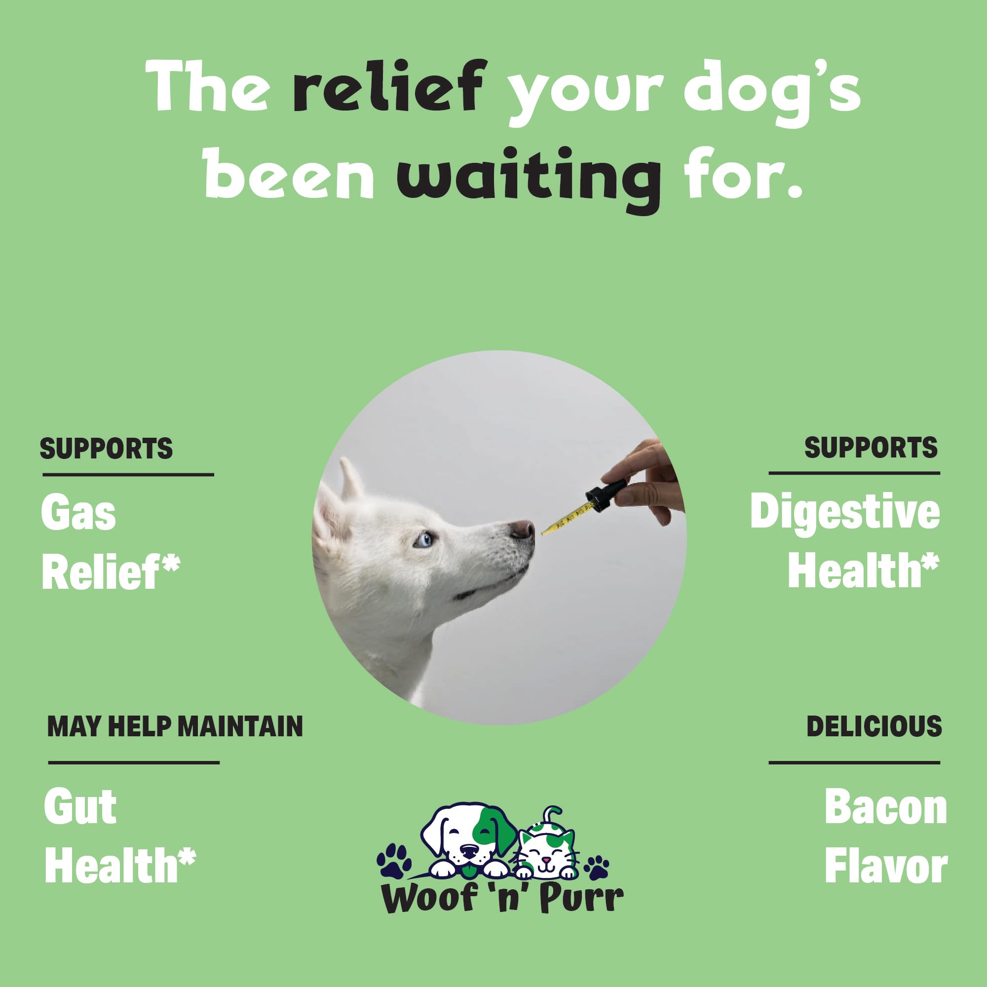 Woof 'n' Purr natural digestive ingredients highlight gentle support.
