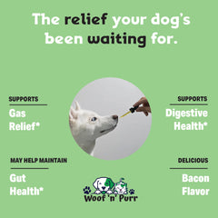 Woof 'n' Purr natural digestive ingredients highlight gentle support.