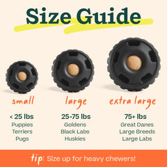 WOOF Power Chewer Pupsicle midsection-fill opening makes filler and cleaning quick.