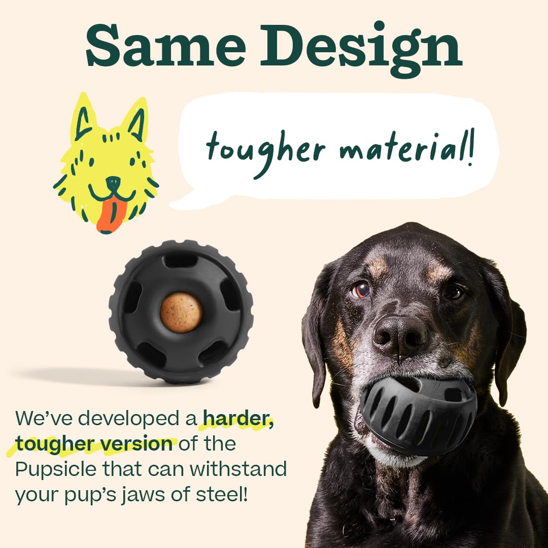WOOF Power Chewer Pupsicle weighted base helps keep the toy steady during play.