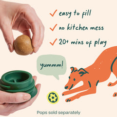 WOOF Pupsicle durable natural rubber supports safe, long-lasting dog play.