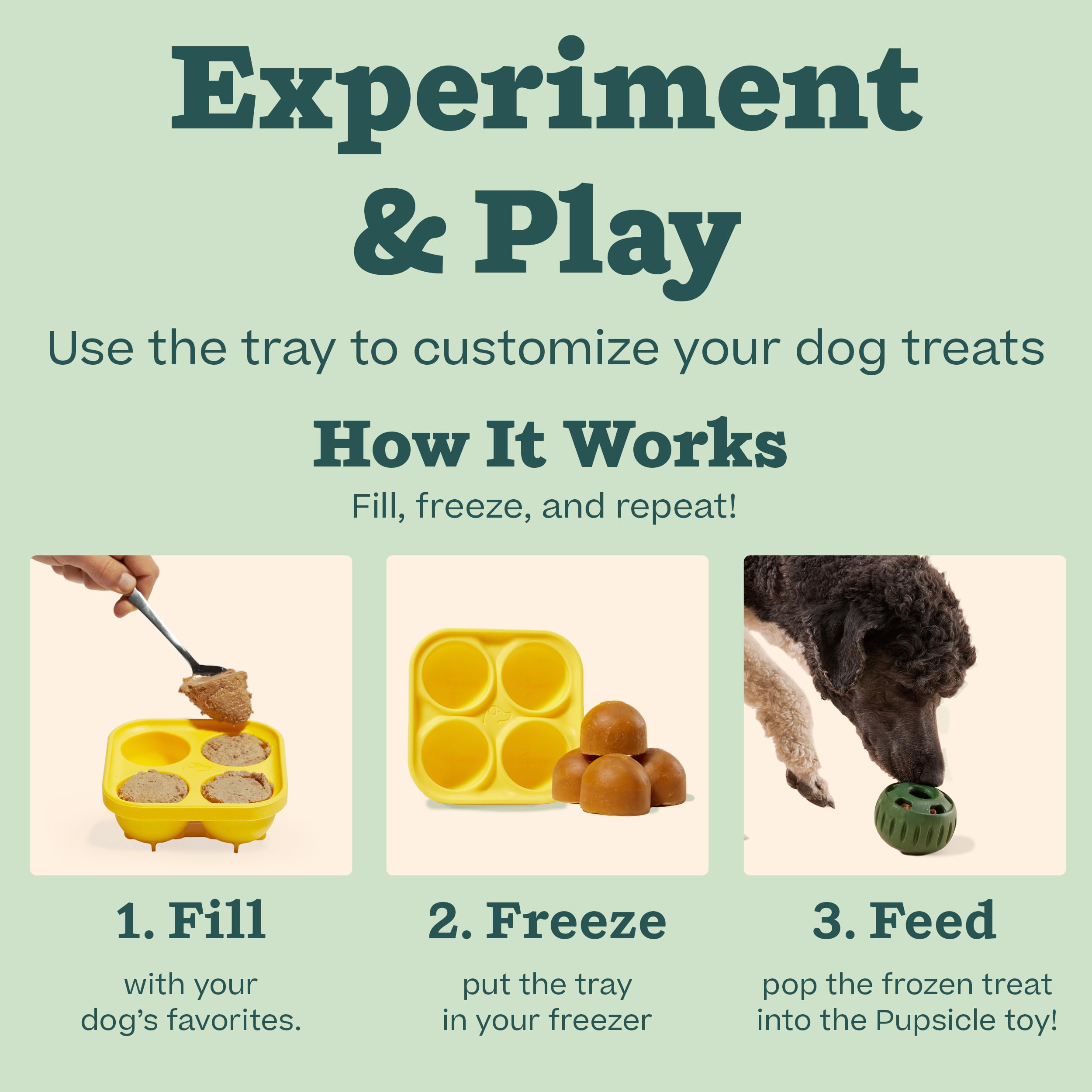 WOOF Pupsicle homemade-treats image demonstrates versatile ingredients for healthy snacks.