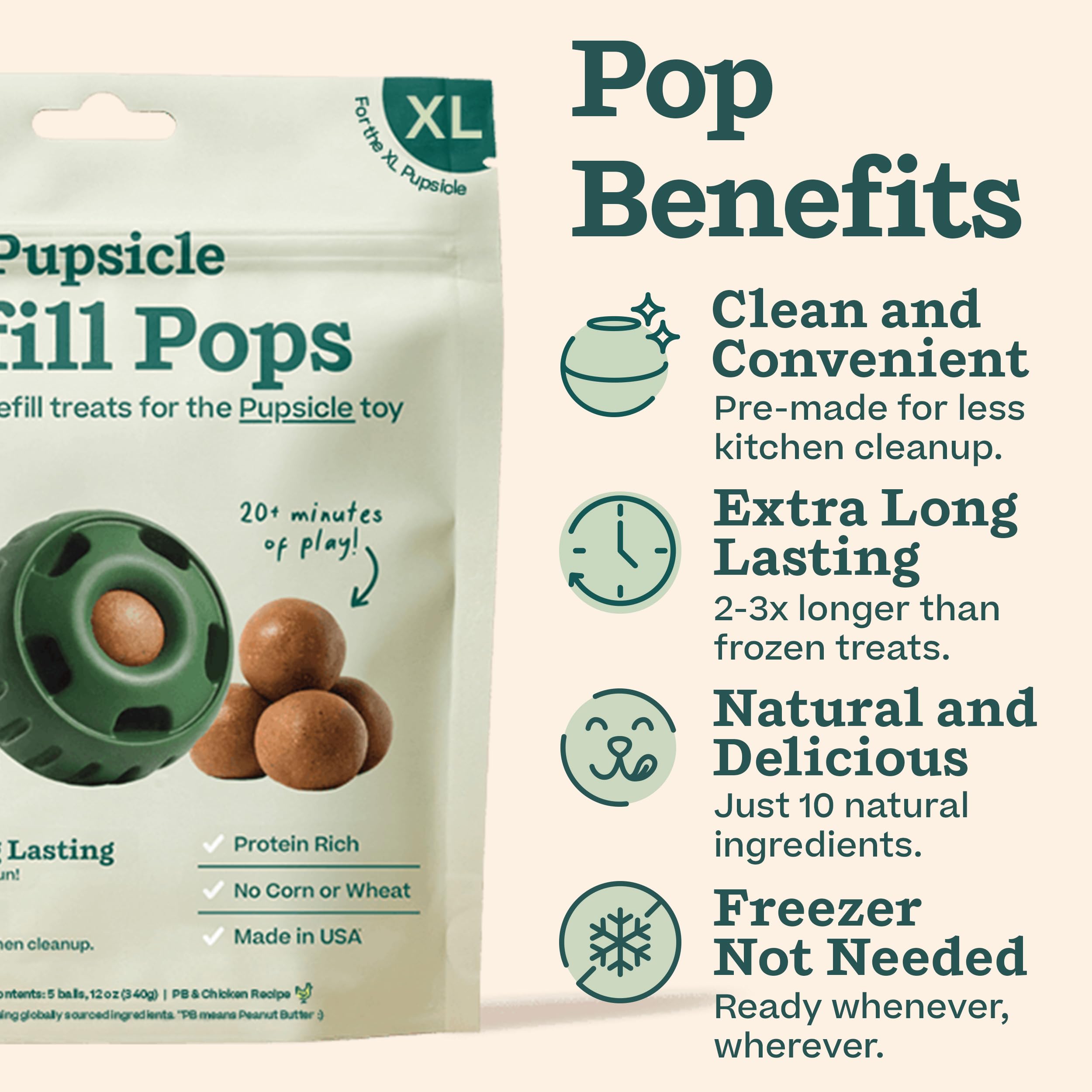 WOOF Pupsicle lid is removable for easy filling and cleanup