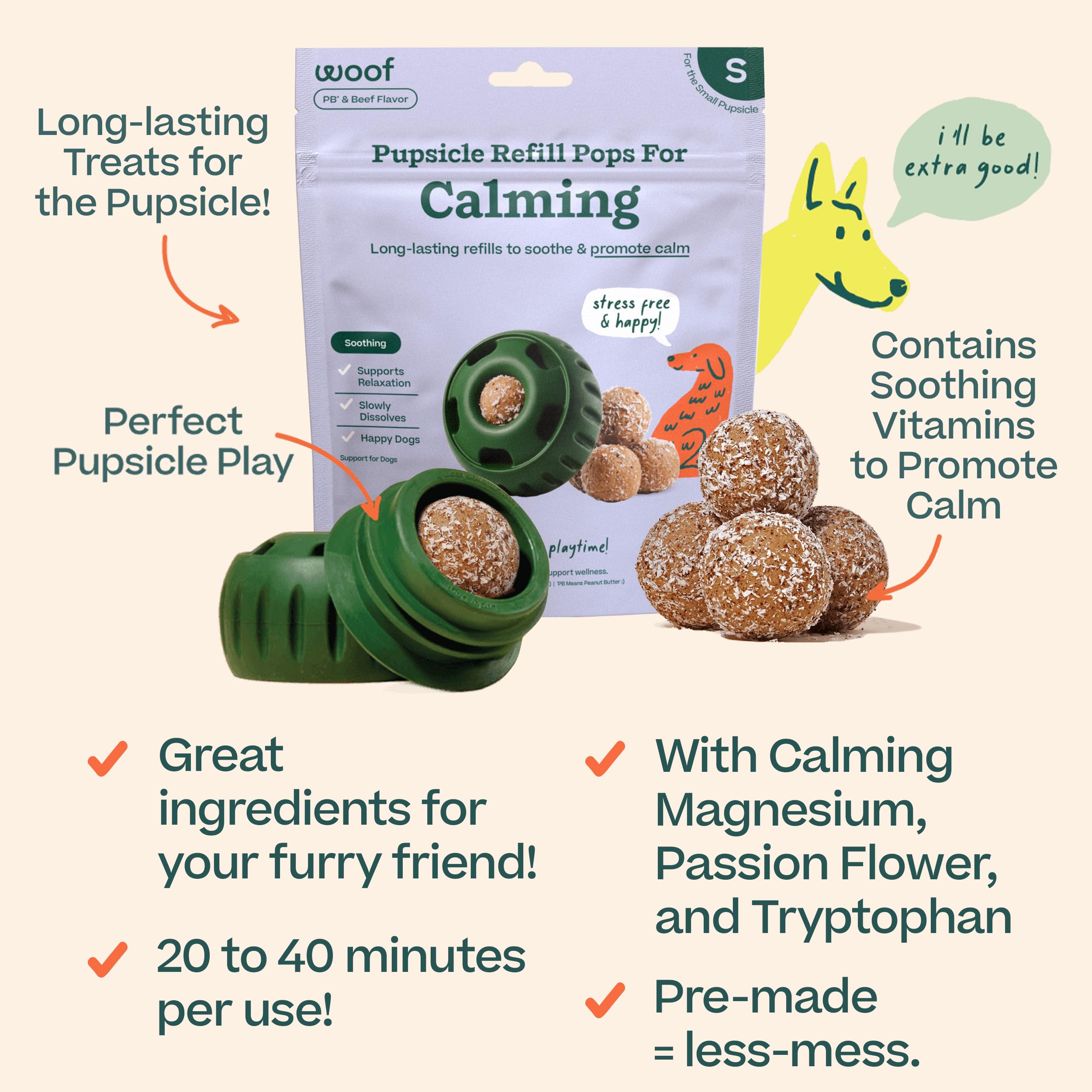 WOOF Pupsicle Refill Pops on-the-go pack ideal for adventures with your dog