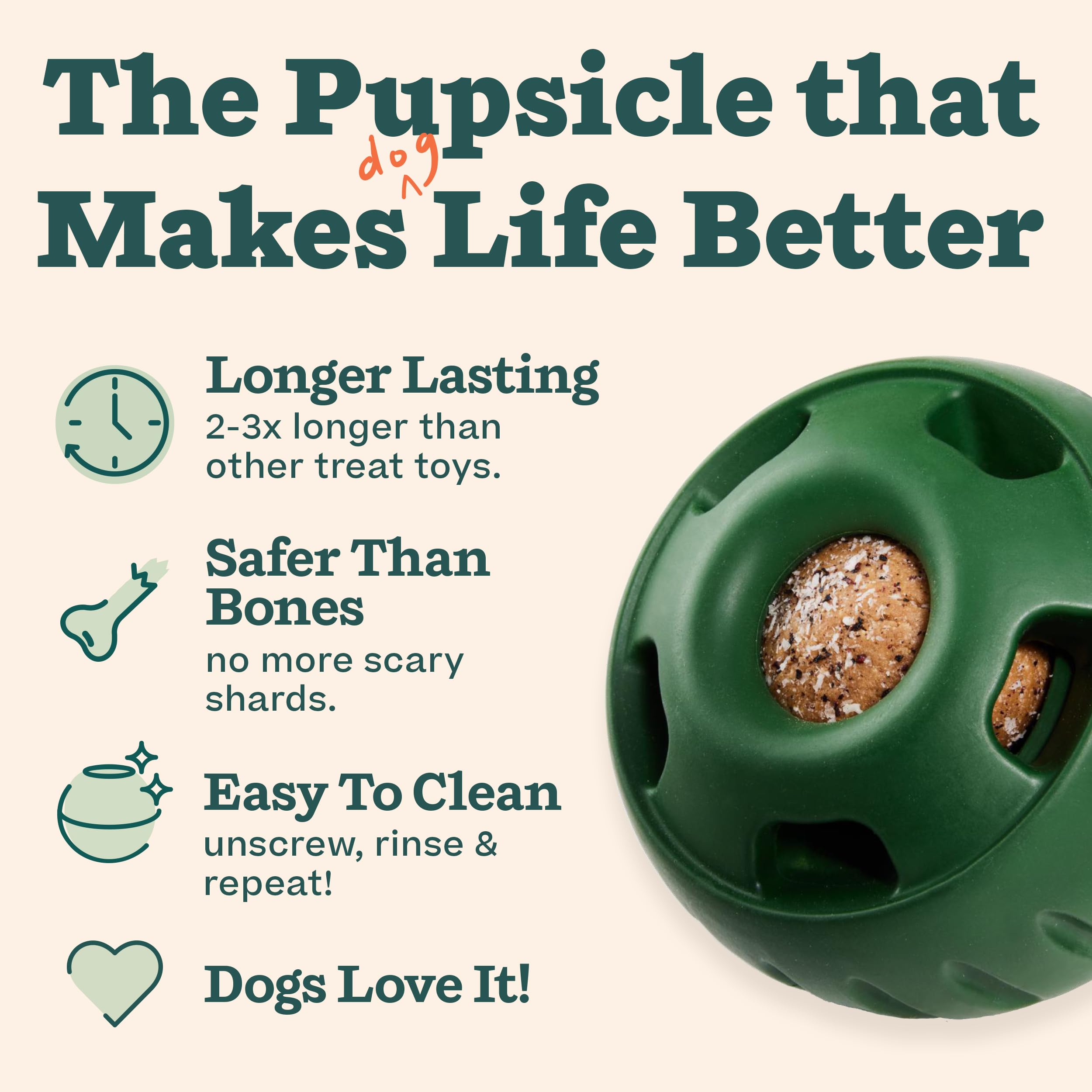 WOOF Pupsicle silicone-tray close-up highlights food-grade silicone safety in use.