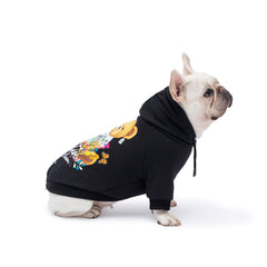 Woof Trails Blooming Teddy Hoodie fleece lining adds warmth and comfort.