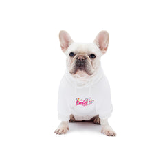 woof trails Blooming Teddy Hoodie side view shows stretchy cuffs prevent ride-up