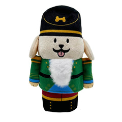 Woof² Nutcracker toy front view showing festive design for interactive play and rewards.