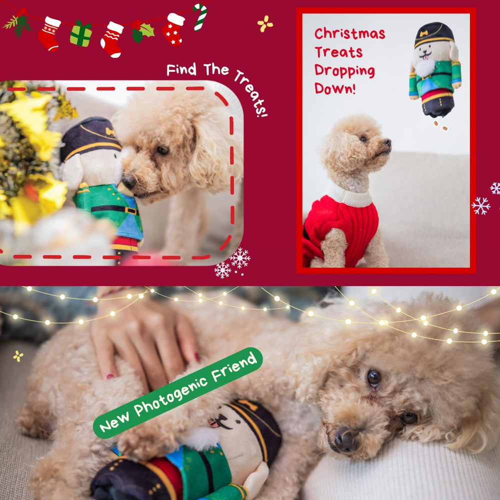 Woof² Nutcracker treat-tunnel image showcases nose-work puzzle and treat-dispensing enrichment.