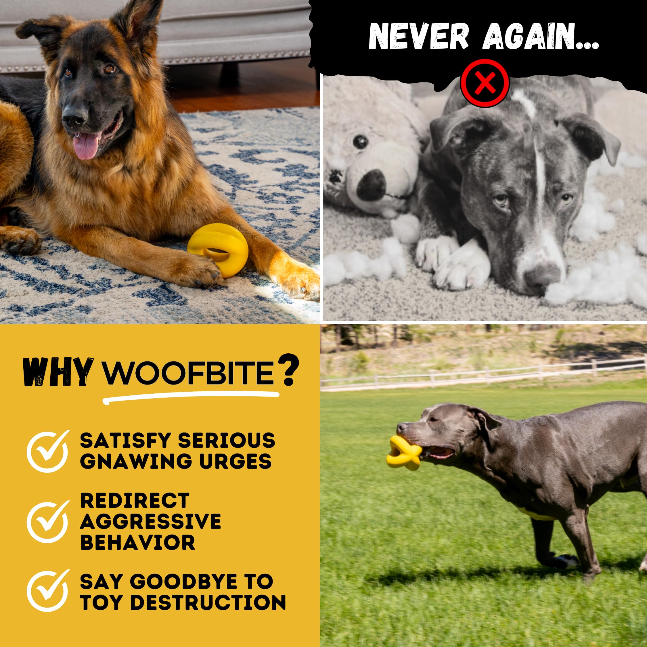 WoofBite Indestructible Ball with lifetime replacement guarantee reference