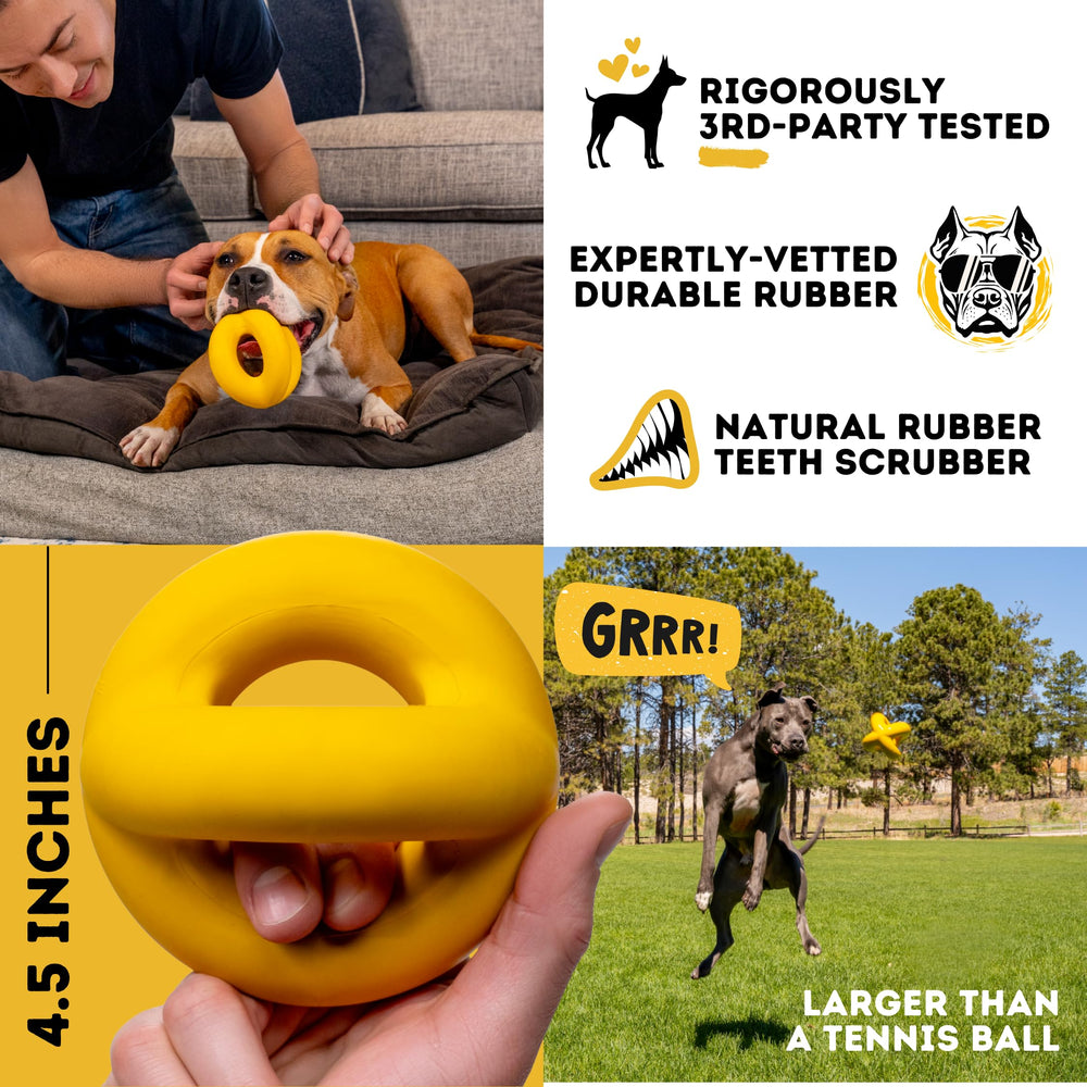 WoofBite Indestructible Ball 4-inch size for medium and large breeds