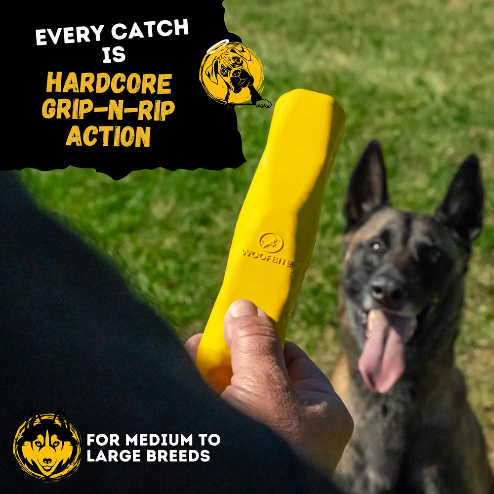 WoofBite Indestructible Stick Toy promotes engagement through chew, tug, and fetch activities