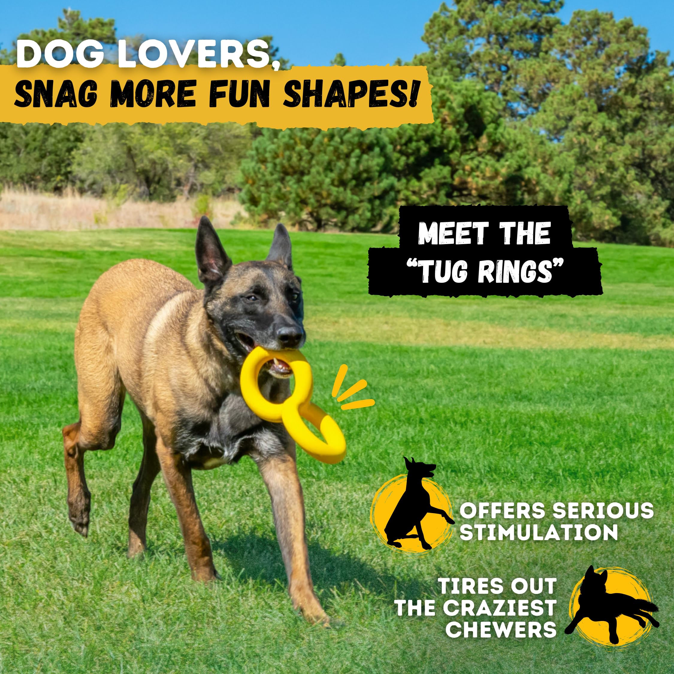 WoofBite Indestructible Stick Toy image shows durable construction and chew-friendly surface