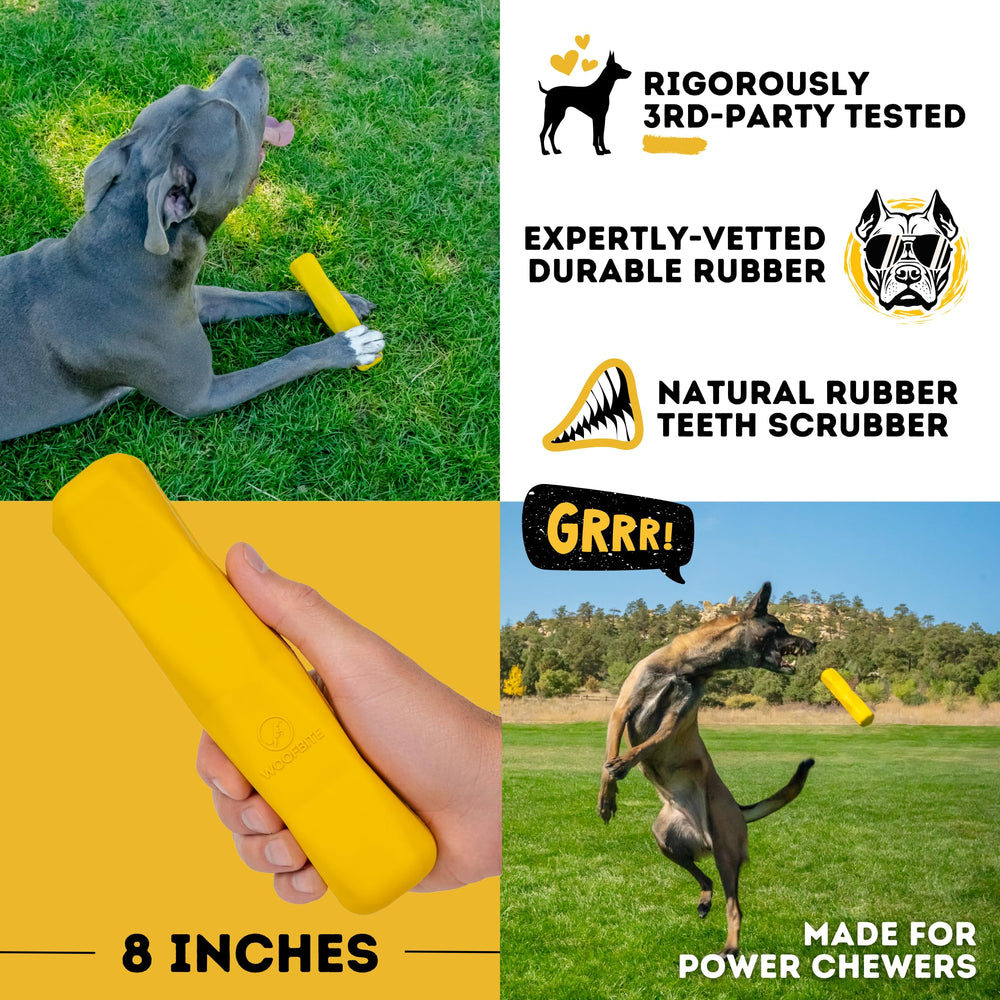 WoofBite Indestructible Stick Toy ideal for med/large breeds during fetch and chew