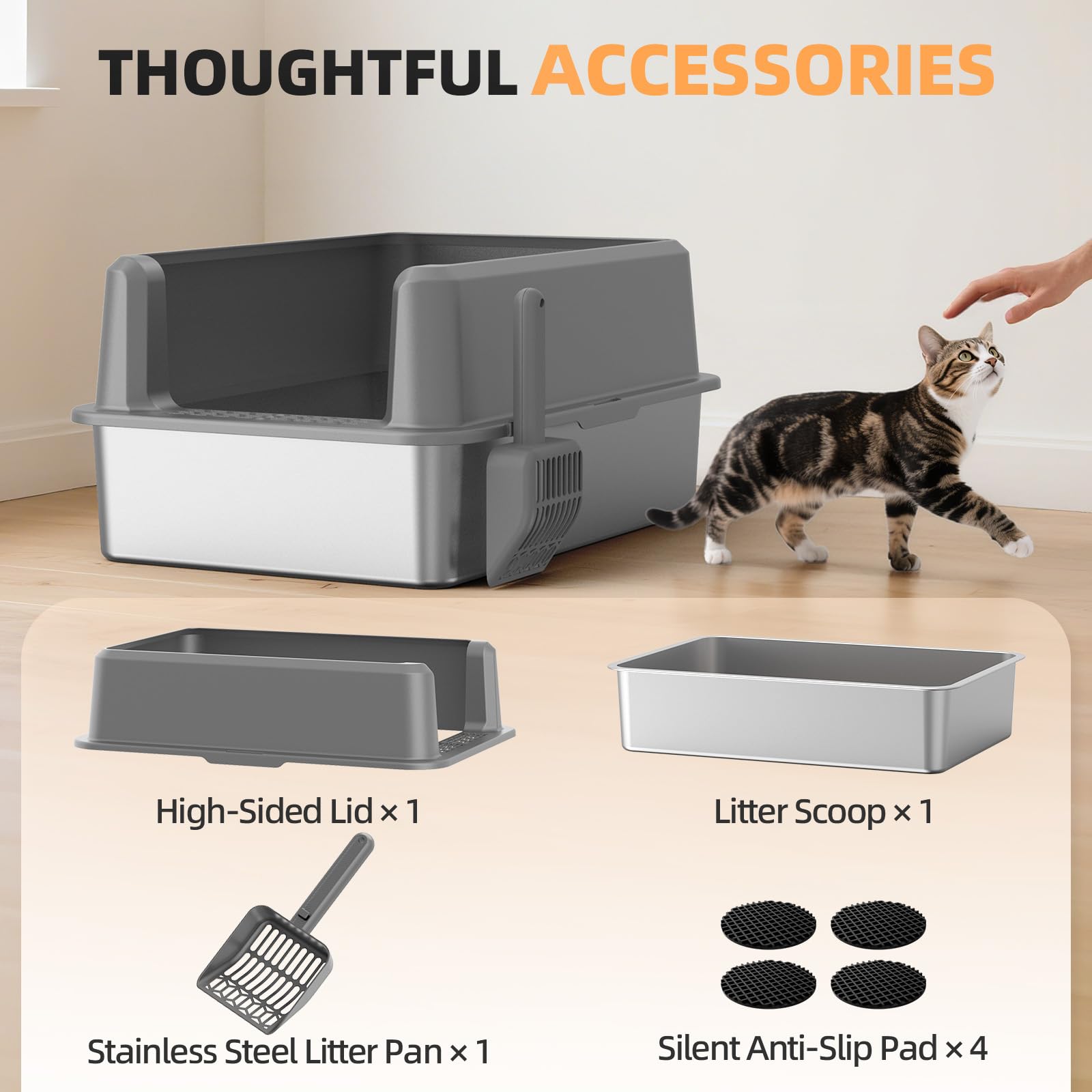 WoofiGo included scoop enhances litter box maintenance