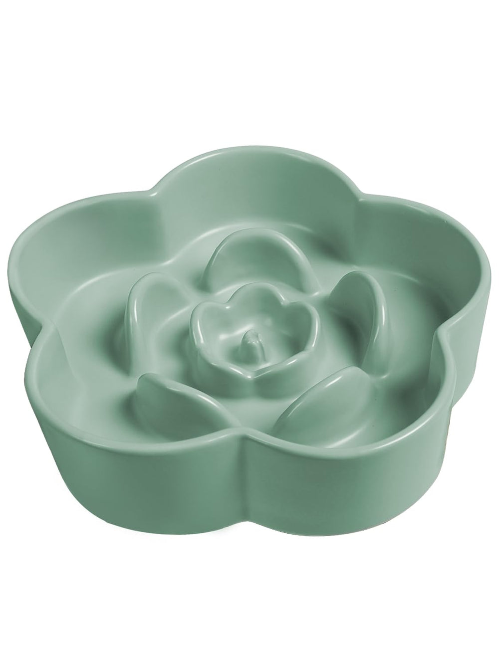 WoofinPets plum puzzle bowl closeup highlighting slow feeding design for calmer meals