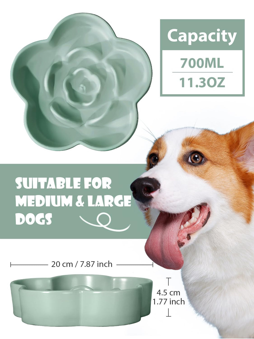 WoofinPets plum puzzle bowl side view shows stable base for mess-free dining