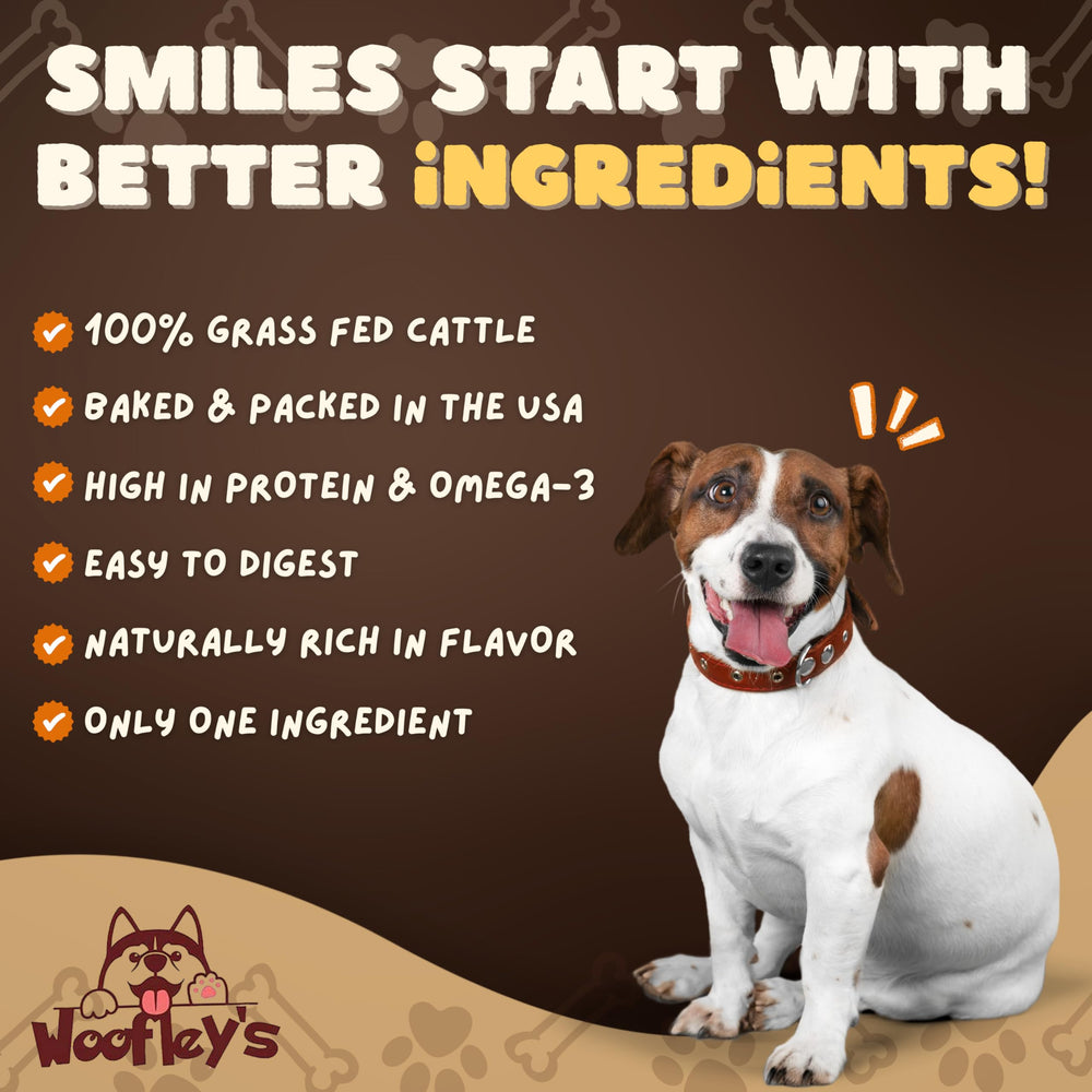 Woofley's small-dog chew sticks are ideal for rewarding training and play.